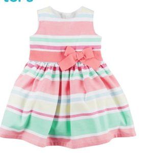 Carters Sateen Striped Dress baby girl 3 months